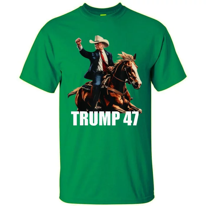 Cow Hat For Trump 2024 Horses Cow Women Trump 4 47 Tall T-Shirt