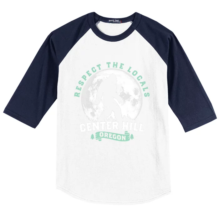 Center Hill Florida Respect the Locals Bigfoot Swamp Ape Baseball Sleeve Shirt