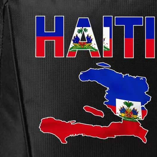 Cool Haiti Flag Map Haitian Pride City Backpack