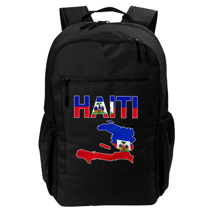 Cool Haiti Flag Map Haitian Pride Daily Commute Backpack