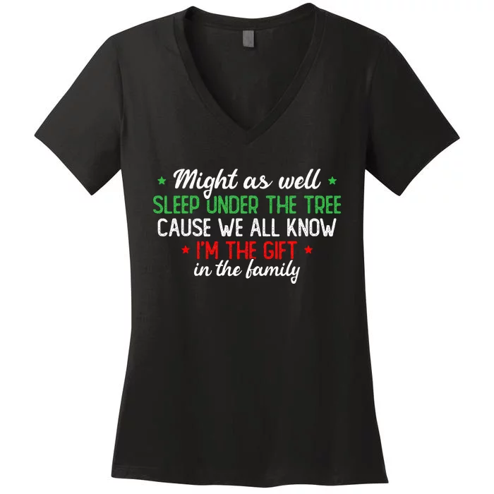 Christmas Humor Favorite Person Funny Christmas Women's V-Neck T-Shirt