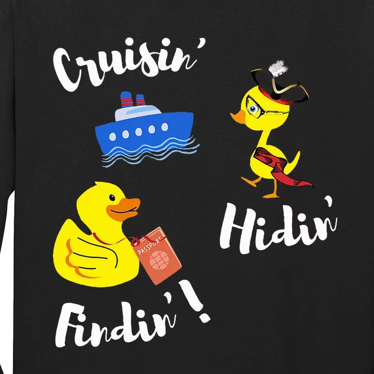 Cruising Hiding Finding Rubber Ducks Passport Scavanger Hunt Long Sleeve Shirt