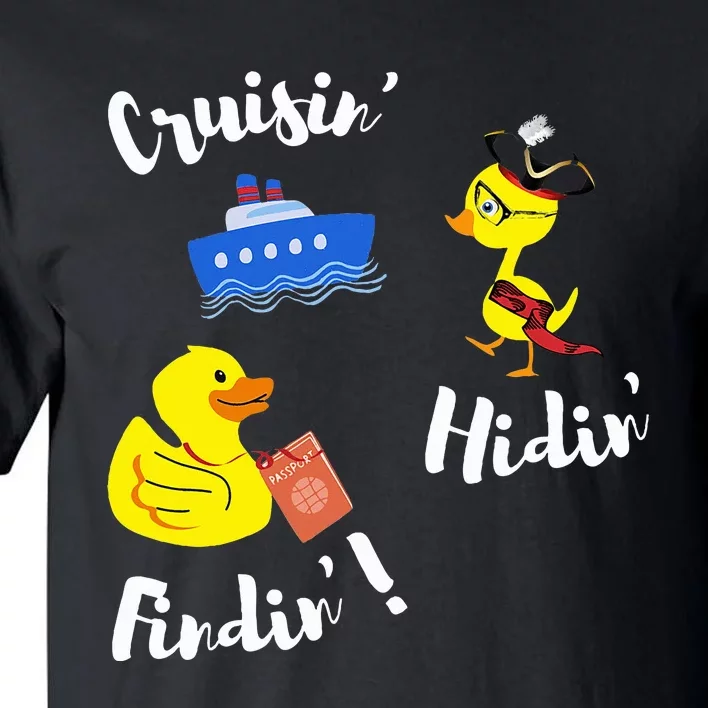 Cruising Hiding Finding Rubber Ducks Passport Scavanger Hunt Tall T-Shirt