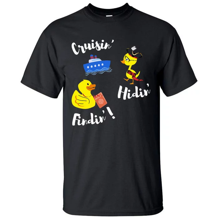 Cruising Hiding Finding Rubber Ducks Passport Scavanger Hunt Tall T-Shirt