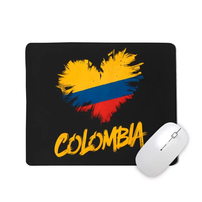 Colombia Heart Flag Mousepad