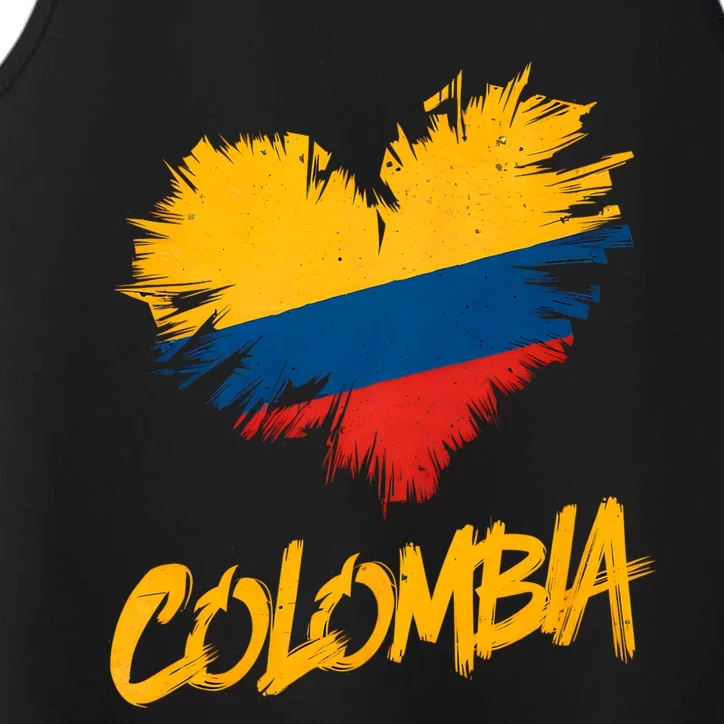 Colombia Heart Flag Performance Tank