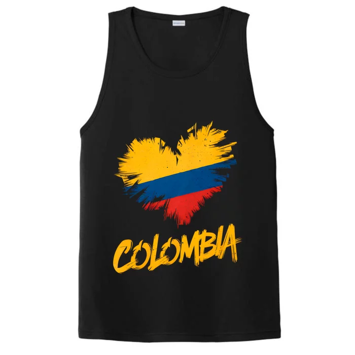 Colombia Heart Flag Performance Tank