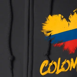 Colombia Heart Flag Full Zip Hoodie