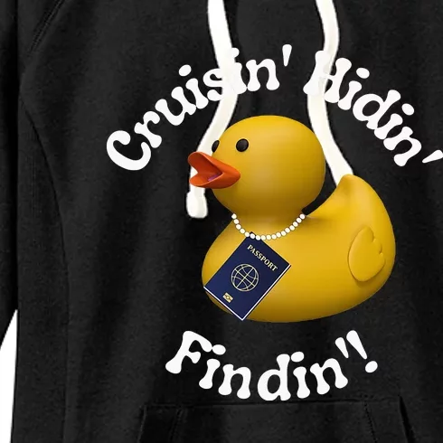 Cruising Hiding Finding Rubber Ducks Passport Hunt Hide Find Women's Fleece Hoodie