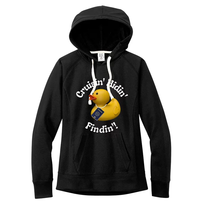 Cruising Hiding Finding Rubber Ducks Passport Hunt Hide Find Women's Fleece Hoodie