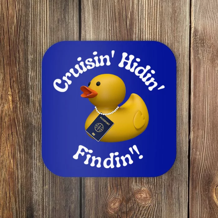 Cruising Hiding Finding Rubber Ducks Passport Hunt Hide Find Coaster