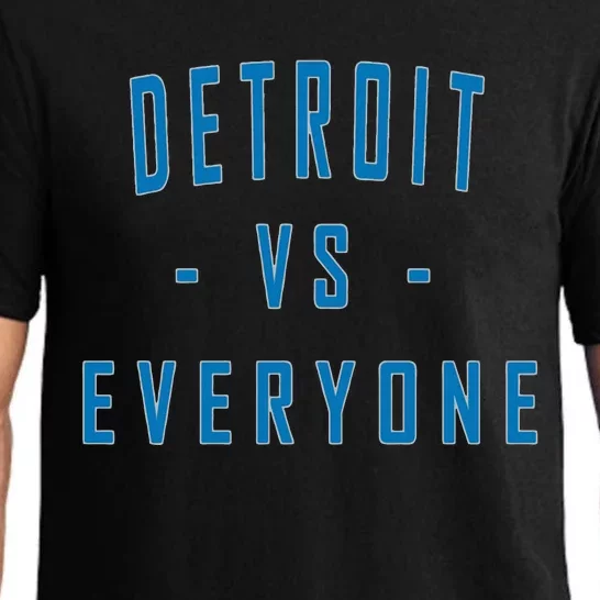 City Hometown Football Pride Detroit Vs Everyone Pajama Set