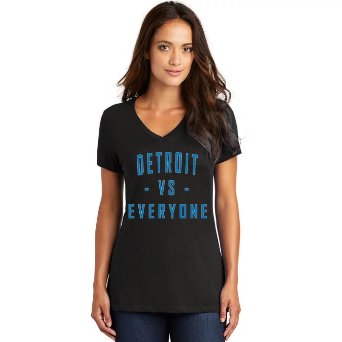 City Hometown Football Pride Detroit Vs Everyone Women's V-Neck T-Shirt