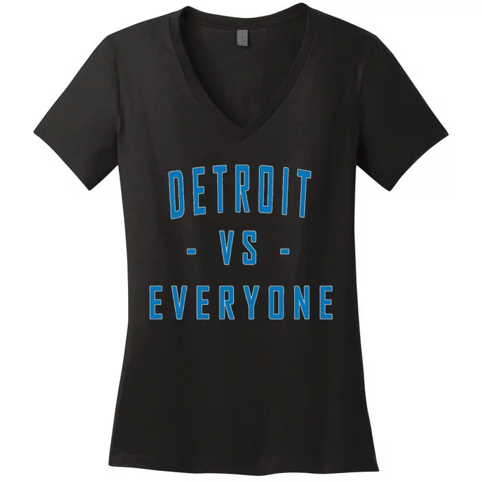 City Hometown Football Pride Detroit Vs Everyone Women's V-Neck T-Shirt