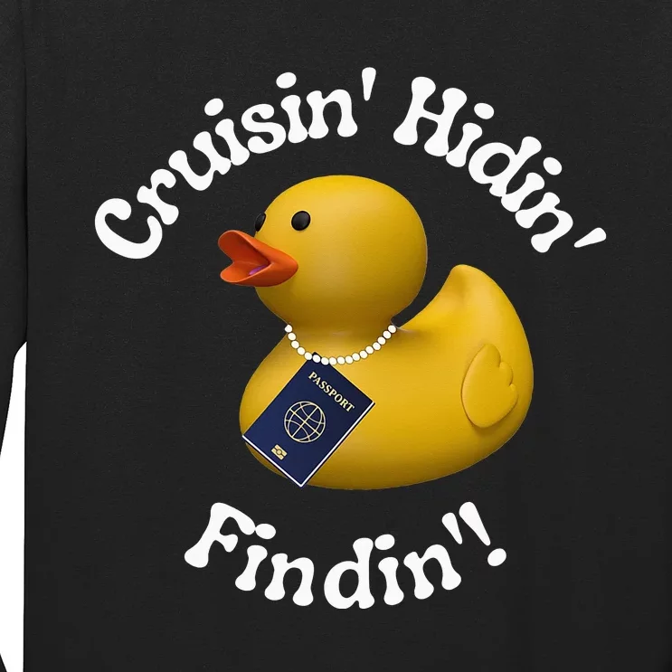 Cruising Hiding Finding Rubber Ducks Passport Hunt Hide Find Long Sleeve Shirt