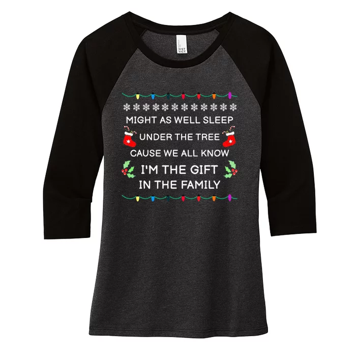 Christmas Humor Favorite Person Funny Christmas Women's Tri-Blend 3/4-Sleeve Raglan Shirt