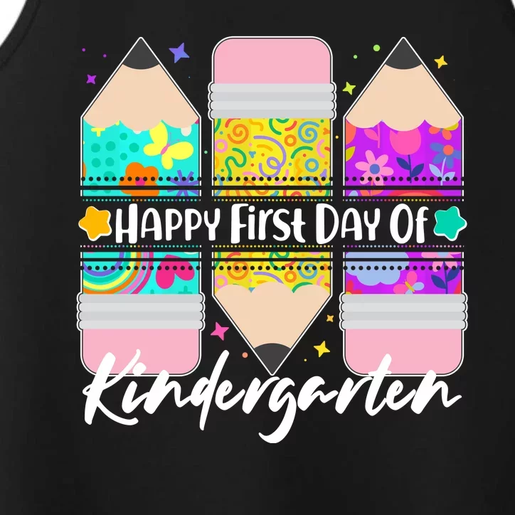 Cute Happy First Day Of Kindergarten Performance Tank