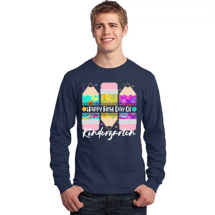 Cute Happy First Day Of Kindergarten Tall Long Sleeve T-Shirt