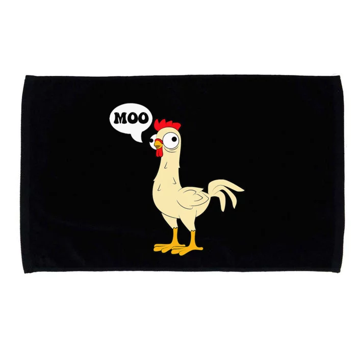 Chicken Hen Fowl Cow Funny Joke Dad Joke Microfiber Hand Towel