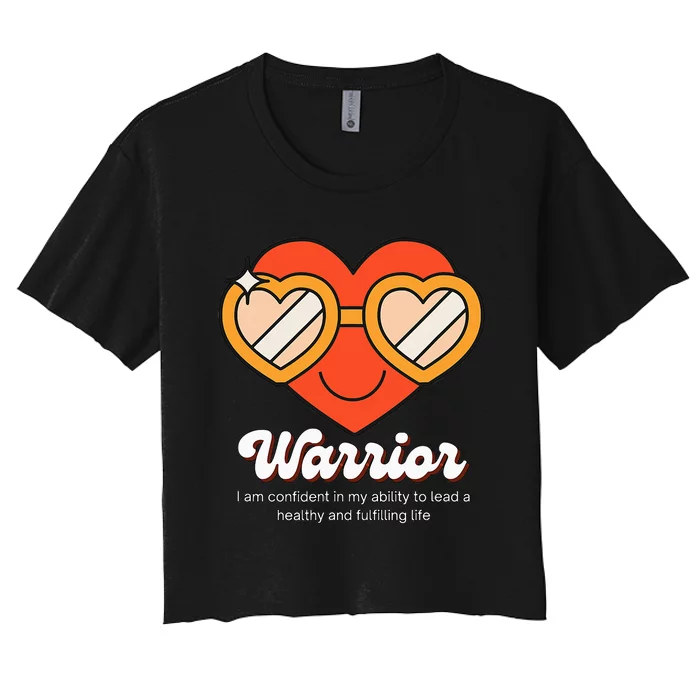 Congestive Heart Failure Warrior Heart Health Motivation Women's Crop Top Tee