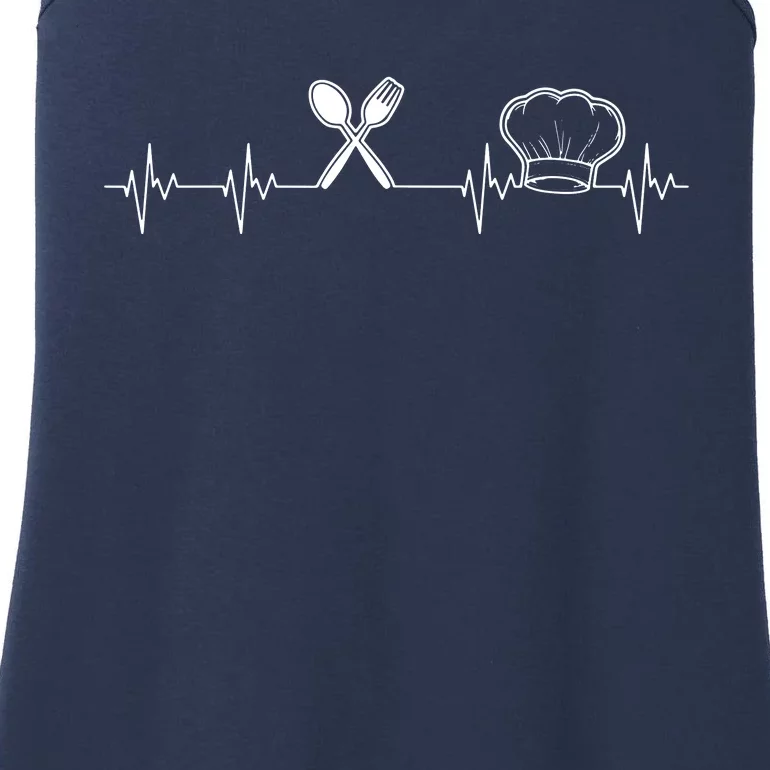 Chef Heartbeat Funny Culinary Chef Gift Cooking Lover Ladies Essential Tank