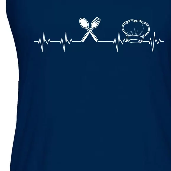 Chef Heartbeat Funny Culinary Chef Gift Cooking Lover Ladies Essential Flowy Tank