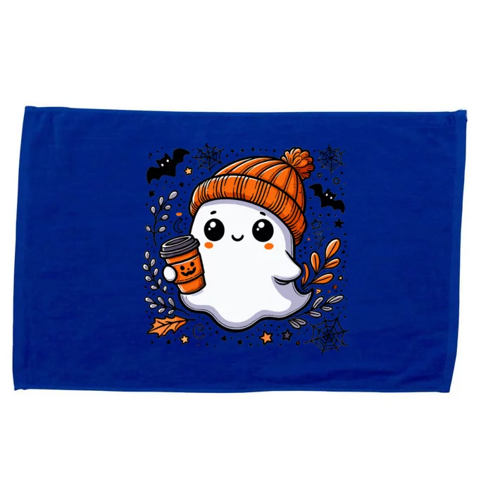 Cute Halloween For Wo Ghost Coffee Microfiber Hand Towel