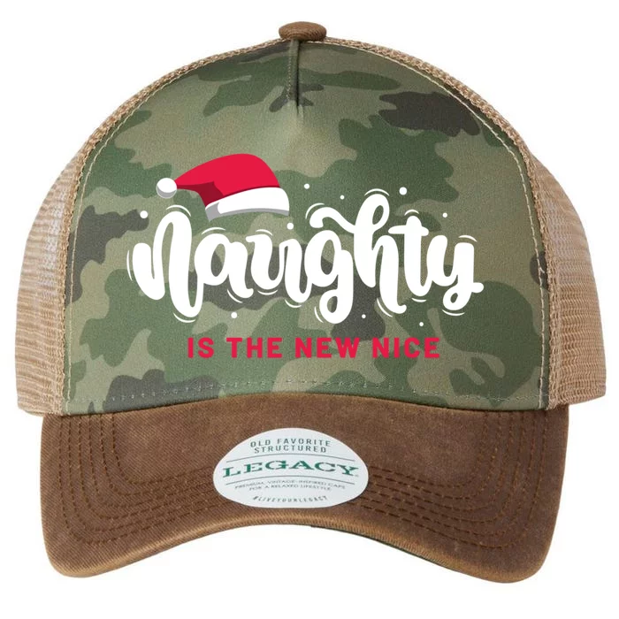 Christmas Holiday Funny Naughty Is The New Nice Gift Legacy Tie Dye Trucker Hat