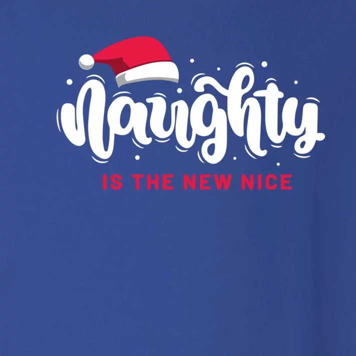 Christmas Holiday Funny Naughty Is The New Nice Gift Toddler Long Sleeve Shirt