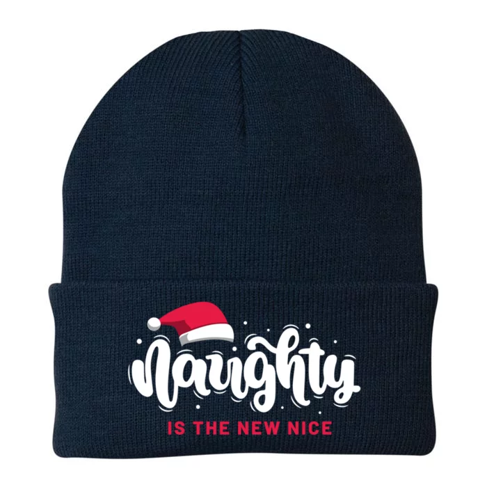 Christmas Holiday Funny Naughty Is The New Nice Gift Knit Cap Winter Beanie