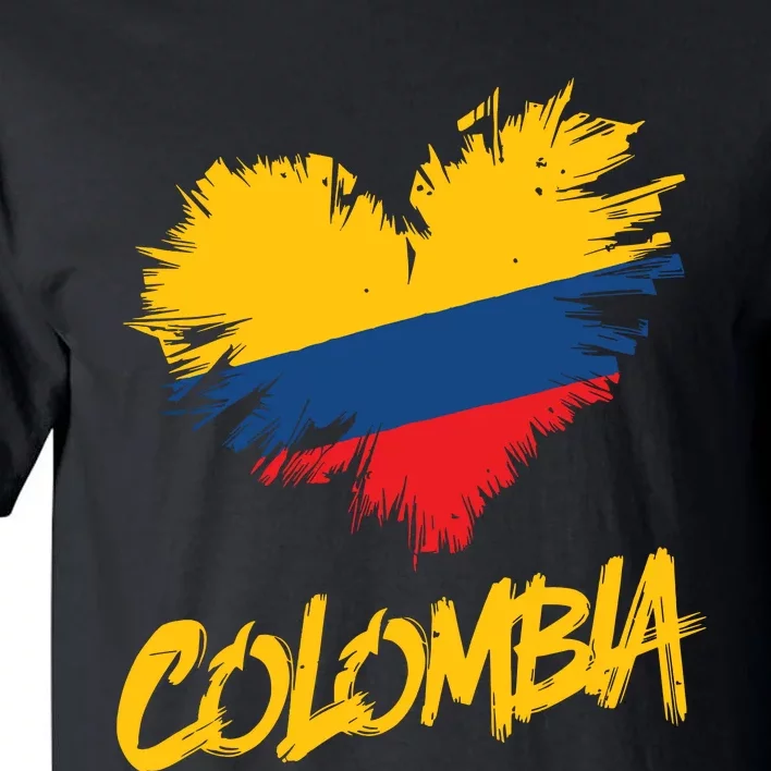 Colombia Heart Flag Tall T-Shirt