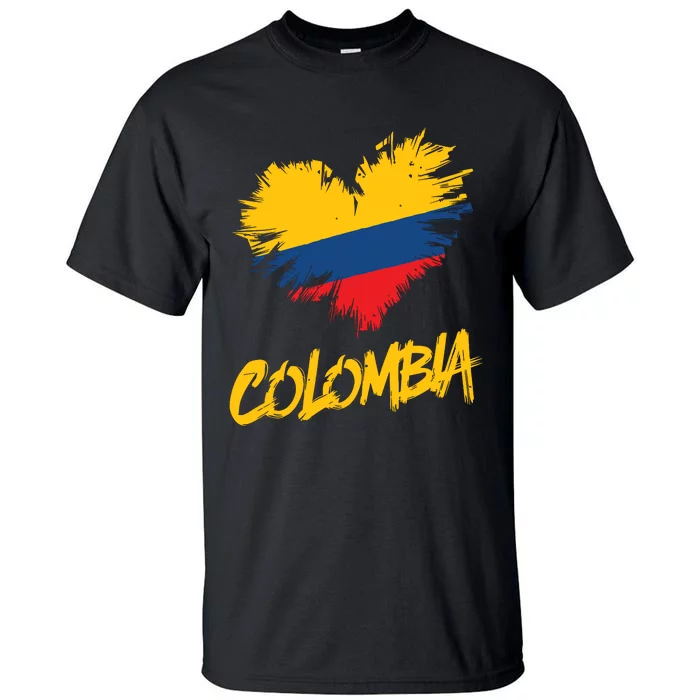 Colombia Heart Flag Tall T-Shirt