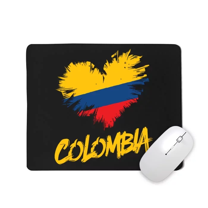 Colombia Heart Flag Mousepad