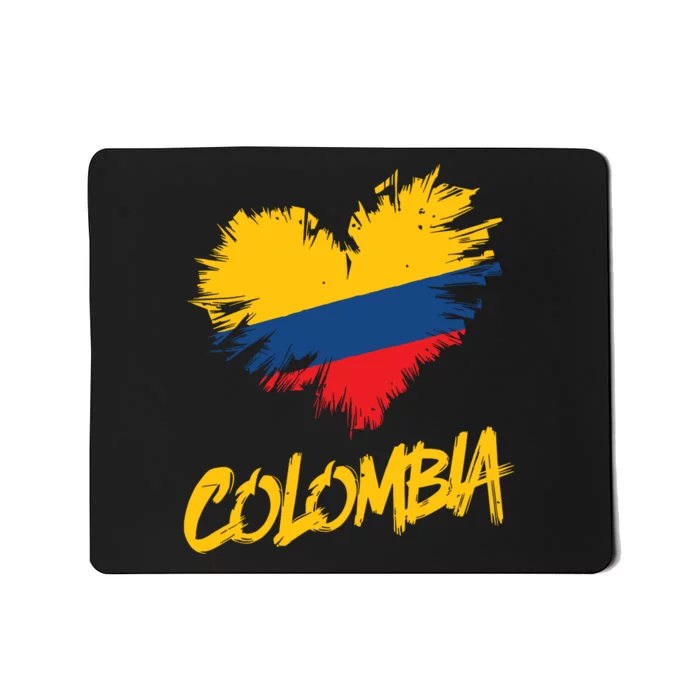 Colombia Heart Flag Mousepad