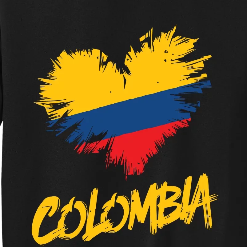 Colombia Heart Flag Tall Sweatshirt