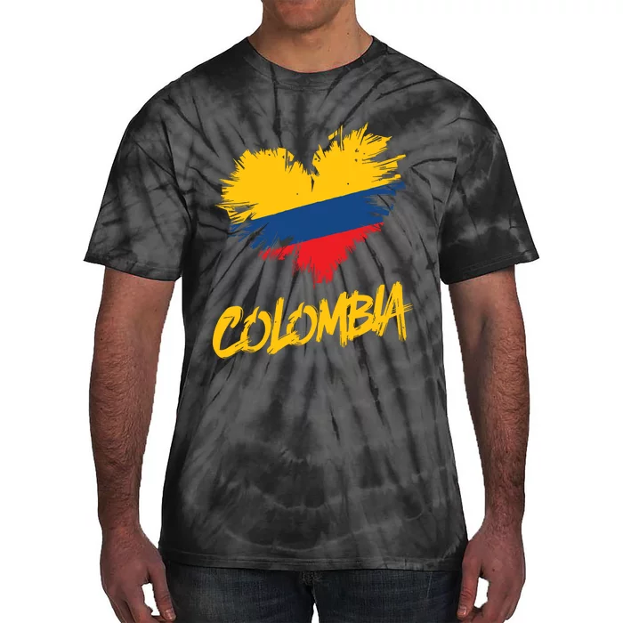 Colombia Heart Flag Tie-Dye T-Shirt