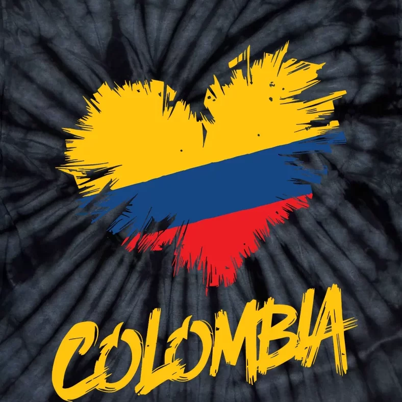 Colombia Heart Flag Tie-Dye T-Shirt