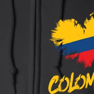 Colombia Heart Flag Full Zip Hoodie