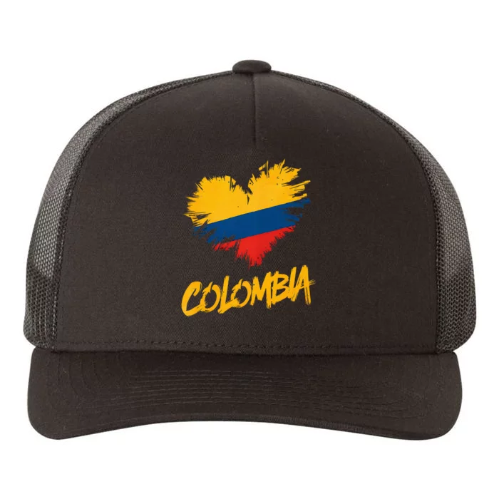 Colombia Heart Flag Yupoong Adult 5-Panel Trucker Hat