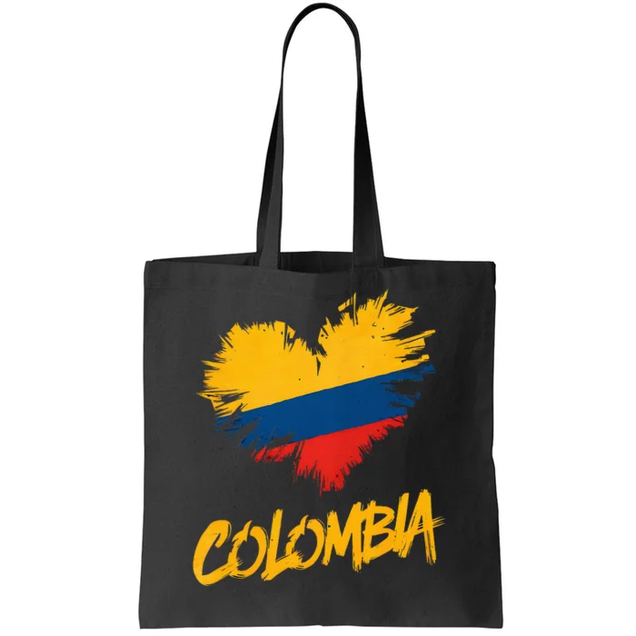 Colombia Heart Flag Tote Bag