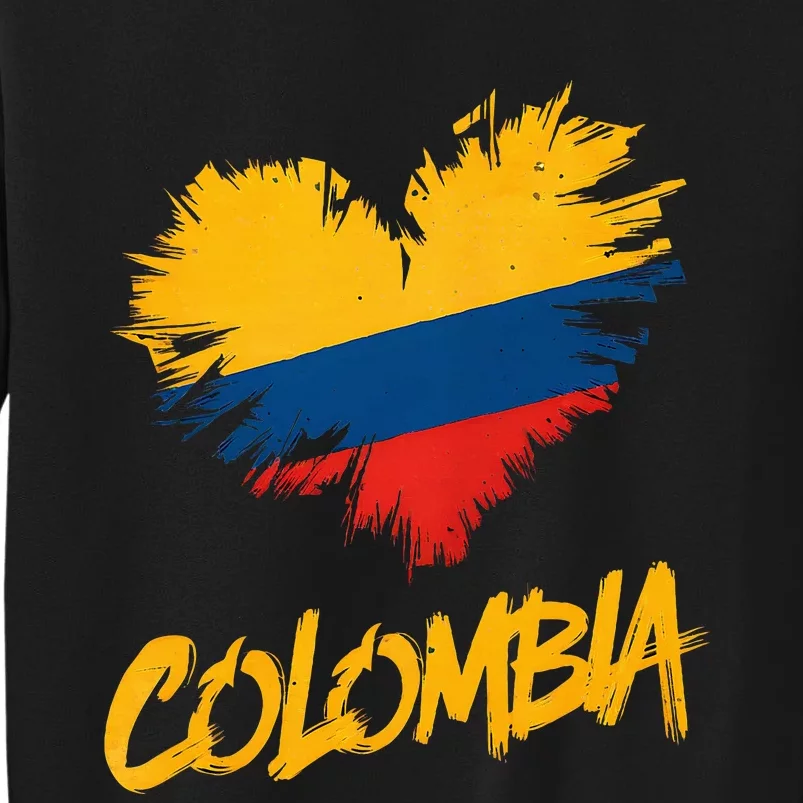 Colombia Heart Flag Tall Sweatshirt