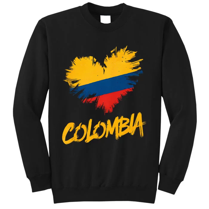 Colombia Heart Flag Tall Sweatshirt