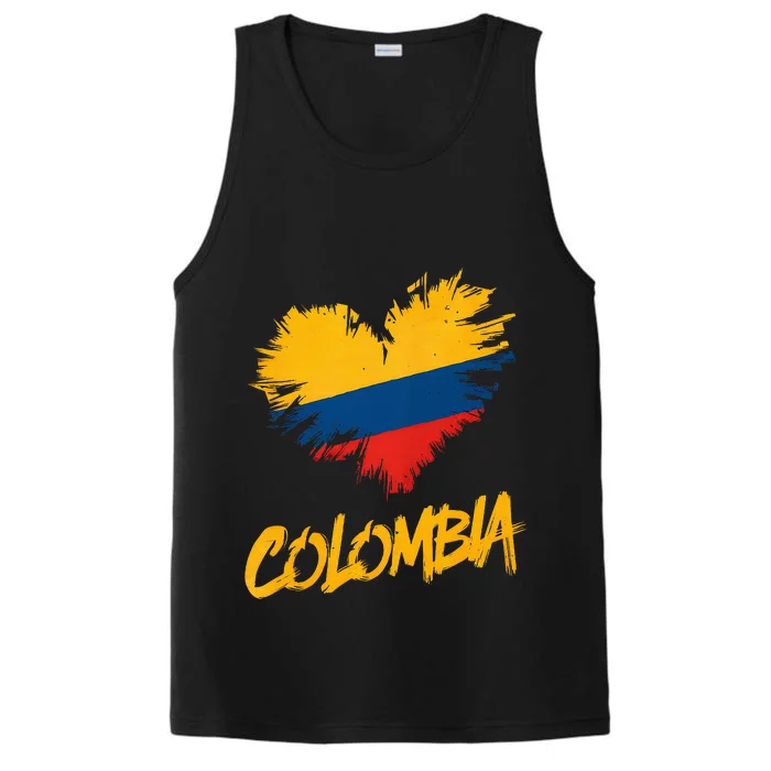 Colombia Heart Flag Performance Tank