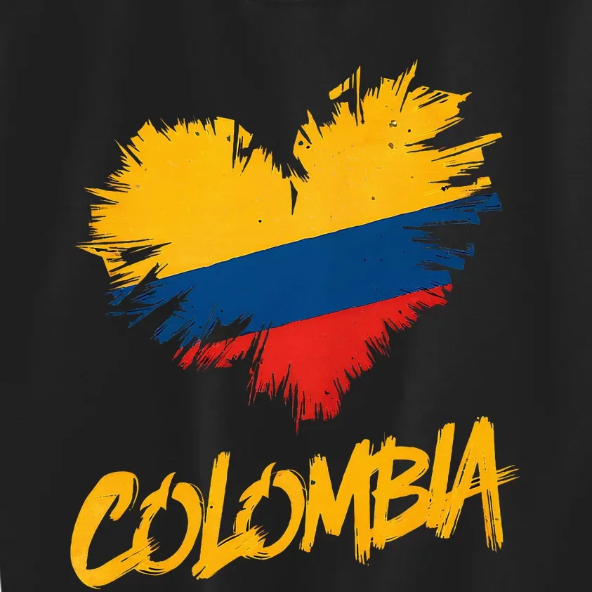 Colombia Heart Flag Kids Sweatshirt