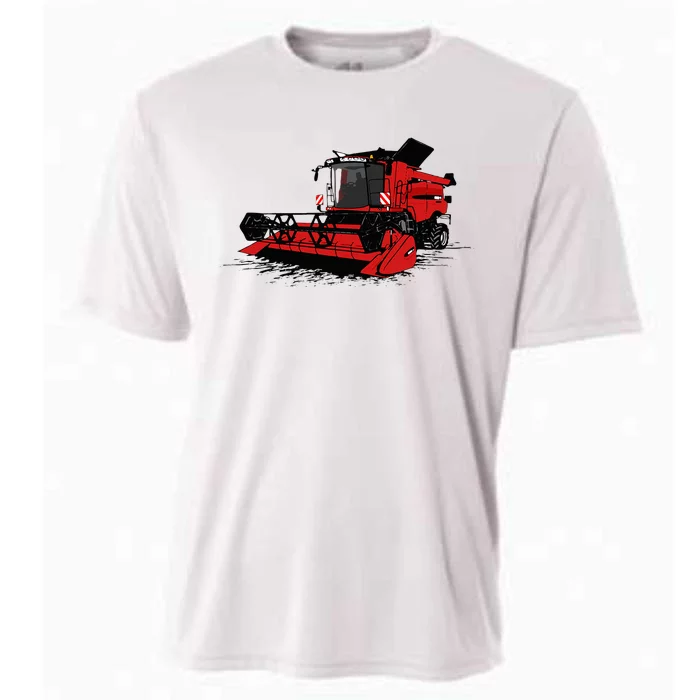 Combine Harvester Farmers Agriculture Cooling Performance Crew T-Shirt