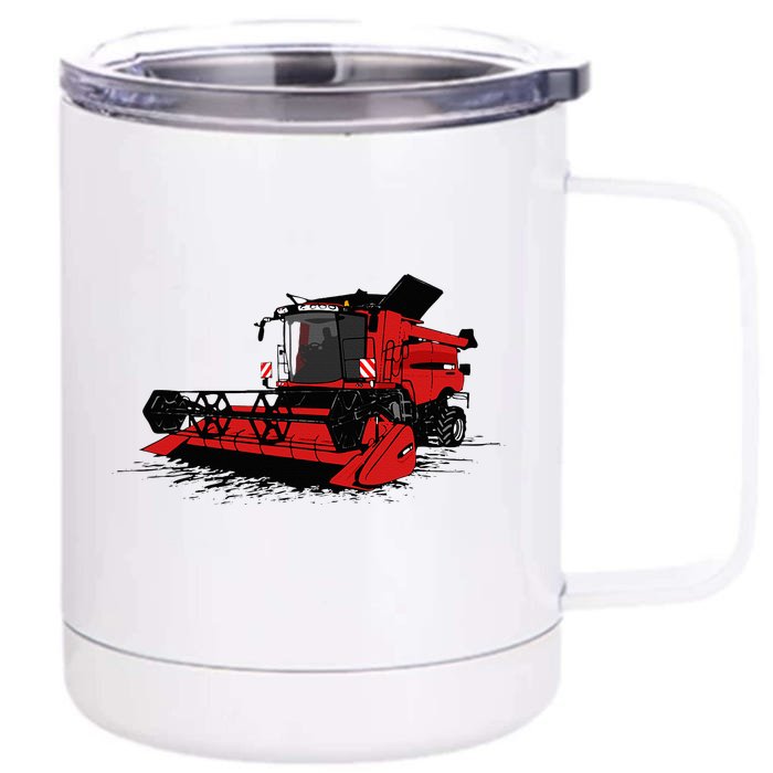 Combine Harvester Farmers Agriculture Front & Back 12oz Stainless Steel Tumbler Cup