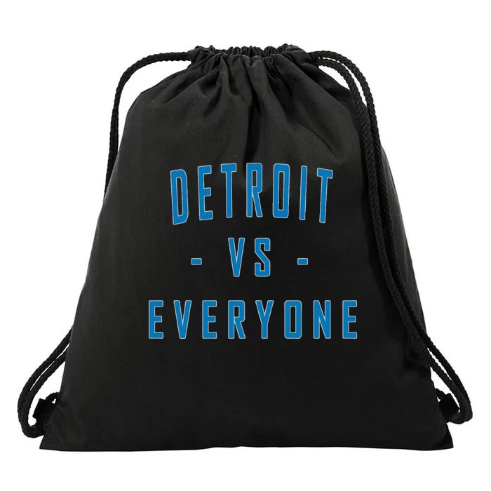 City Hometown Football Pride Detroit Vs Everyone Drawstring Bag