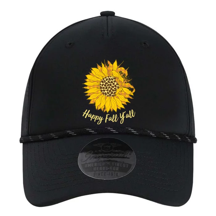 Cute Happy Fall Y'all Leopard Pattern Sunflower Performance The Dyno Cap