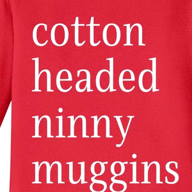 Cotton Headed Funny Christmas Sayings Baby Long Sleeve Bodysuit