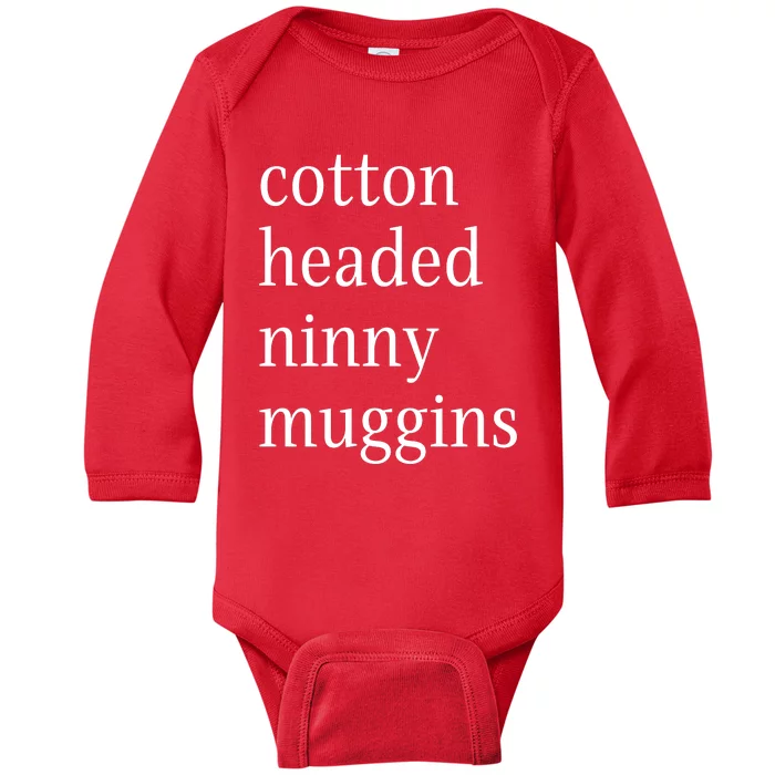 Cotton Headed Funny Christmas Sayings Baby Long Sleeve Bodysuit